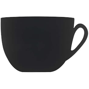 Ikoner til bogstavtavle Securit kop, sort, 6 stk