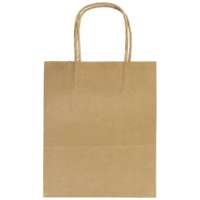 Geschenktragetasche Folia, 12 x 5,5 x 15 cm, 20 Stück, natur