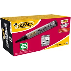 Märkpenna BIC 2000 Svart, permanent, konisk