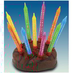 Geburtstagskerzen Noname 550333, sortiert, 10 Stück inkl. Ständer