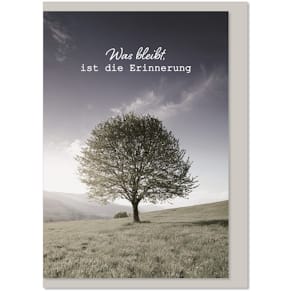 Trauerkarte KOMMA³, bunt, mit Umschlag