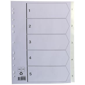 Plastregister A4 1-5 vit