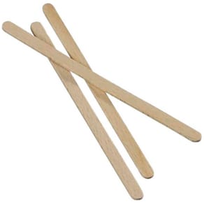 Rørepinde træ 140 mm, ubehandlet, fødevaregodkendt, 1000 stk