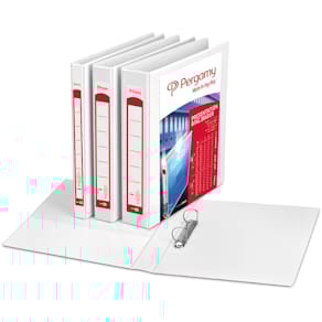Ringmap Pergamy personaliseerbaar, A4, 2 pochettes, wit