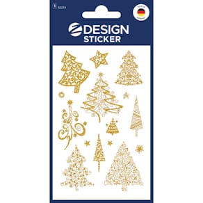 Papier Sticker Avery Zweckform Bäume, sortiert, 2 Blätter (18 Etk