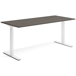 Skrivbord el 180x80 cm Mörk ask/Vit