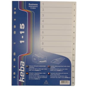 Plastregister KEBA A4 PP 1-15