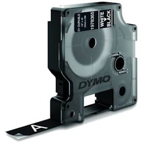 Schriftband DYMO D1 High Performance, 12 mm, weiß auf schwarz