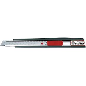 Cuttermesser ECOBRA, 9 mm, schwarz/rot