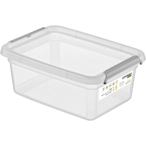 Opbergdoos DONAU Home, 1,5 liter, transparant