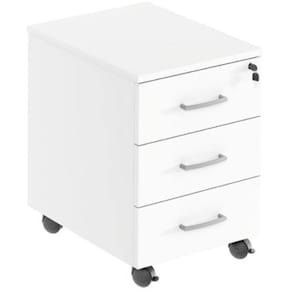 Hurts mobil 3 lådig, djup 450mm vit