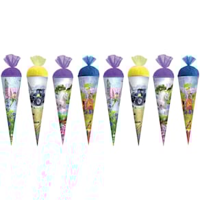 Schultüte ROTH, 35 cm, rund, mit Effekten, sortiert