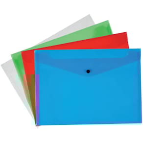 Dokumententasche Q-Connect, A4 quer, sortiert