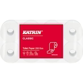 Toilettenpapier Katrin Classic Eco, 3-lagig, weiß, 8 Rollen