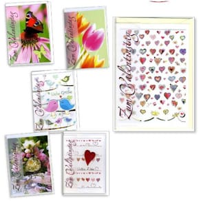 Grußkarte Apollo Valentin, 10er-Set, sortiert, bunt, mit Umschlag