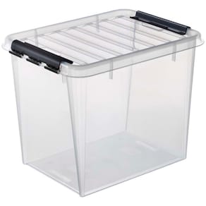 Opbevaringsboks SmartStore Classic, transparent 52L m/låg