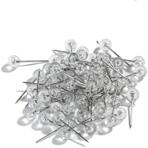 Pinnnadeln Sigel, 200 Stück, transparent
