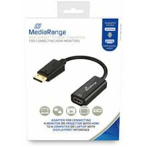 Verbindungskabel MediaRange DisplayPort/HDMI, 15 cm
