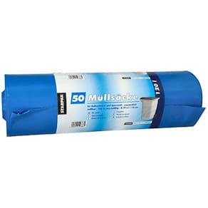 Müllsäcke STARPAK LDPE, 120 l, 50 Stück, blau