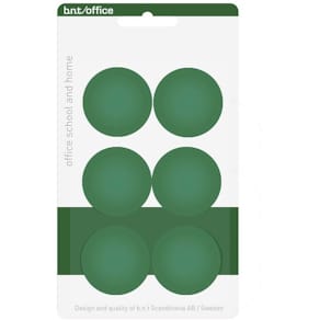Magneter BNT Ø30 mm grøn, blisterpakke, 6 stk