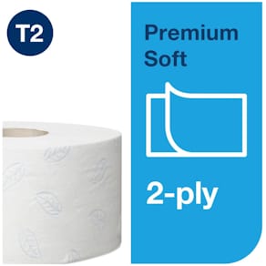 Toalettpapper TORK Mini Jumbo Premium T2, 2-lag, soft, 12/FP
