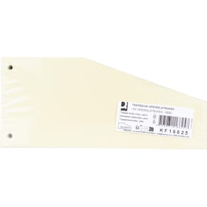 Verdeelstroken Q-CONNECT, trapezium, pak van 100 stuks, geel