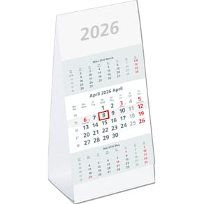 Tischkalender Zettler Typ 980, 3 Monate, 10,5x21 cm, DE/GB