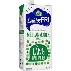 Mjölk Mellan Laktosfri Lång Håll 1,5% 1L