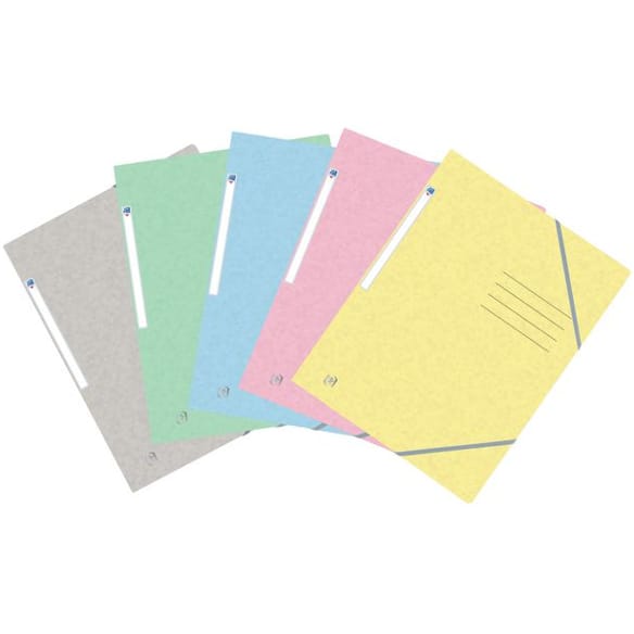 Strikkmappe OXFORD A4 3kl 390g ass (10)