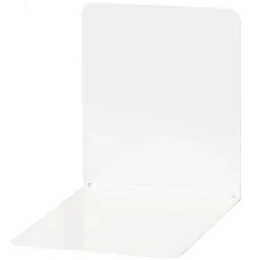 Bokstöd av metall med plastbeläggning 2-pack vita