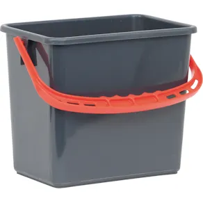 Hink Grå, rött handtag 6l