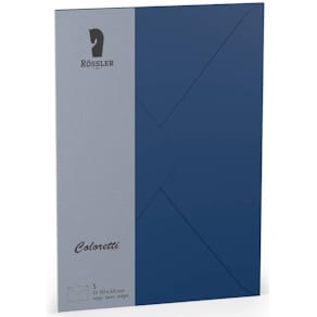 Briefumschlag Rössler Coloretti, C5, 5 Stück, jeans