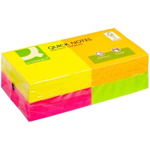 Haftnotizblock Q-CONNECT XL-Notes Rainbow, 12 St., neon