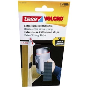 Burretape tesa selvklæbende, 50 mm x 0,01 m, sort, 2 ruller