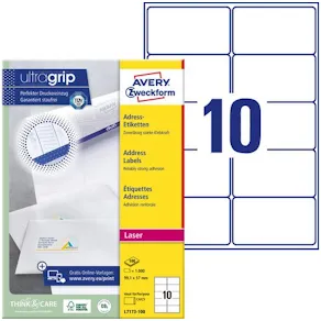 Etikett AVERY QuickPEEL 99,1x57mm 1000/FP