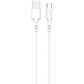 Laddkabel USB-A till USB-C 2.0 1 m vit