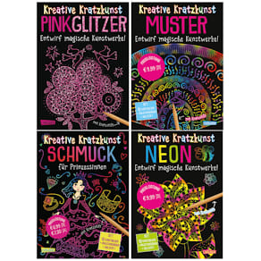 Beschäftigungsbuch CARLSEN Kreative Kratzkunst, Display, 20 Stück