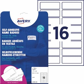 Namensetiketten Avery Zweckform, 88,9 x 31 mm, weiß