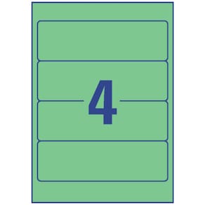 Ordneretikett Avery Zweckform, 61 x 192 mm, grün