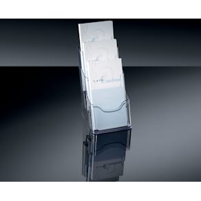 Prospekthalter Sigel, DIN lang, 3 Fächer, transparent