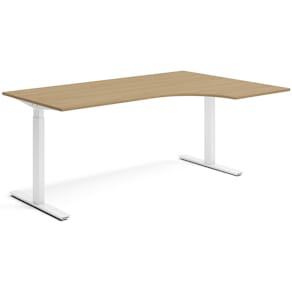 Skrivbord el höger 80x180 cm Ek/Vit