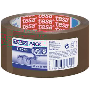 Packband tesa tesapack Strong, PPL, 50 mm x 66 m, braun