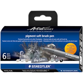 pigment soft brush penna Grå 6 st