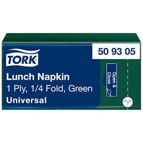Servett TORK Lunch 1-lags m.grön 500/fp