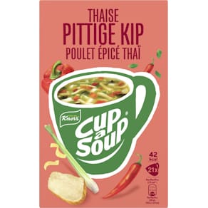 Instantsoep Knorr Cup-a-Soup, pittige kip, pak van 21 zakjes