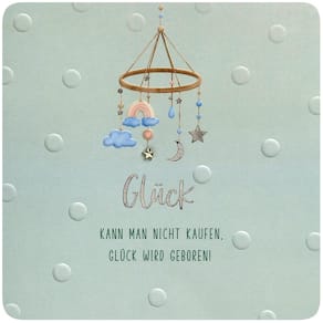 Glückwunschkarte PERLEBERG Finest Collektion, 15 x 15 cm, bunt, „