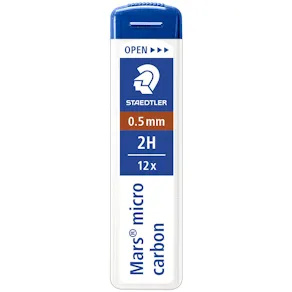 Blyertsstift Staedtler 0,5 2H, 12 stift/tub, 12fp