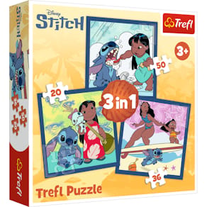 Puzzle Trefl 3in1 Disney Lilo & Stitch