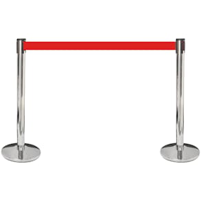 Avspärrningspelare 3 m krom/svart