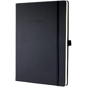 Notizbuch Sigel Conceptum, A4, 97 Blatt, kariert, schwarz